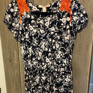 Floral Forever21 Romper with pockets
